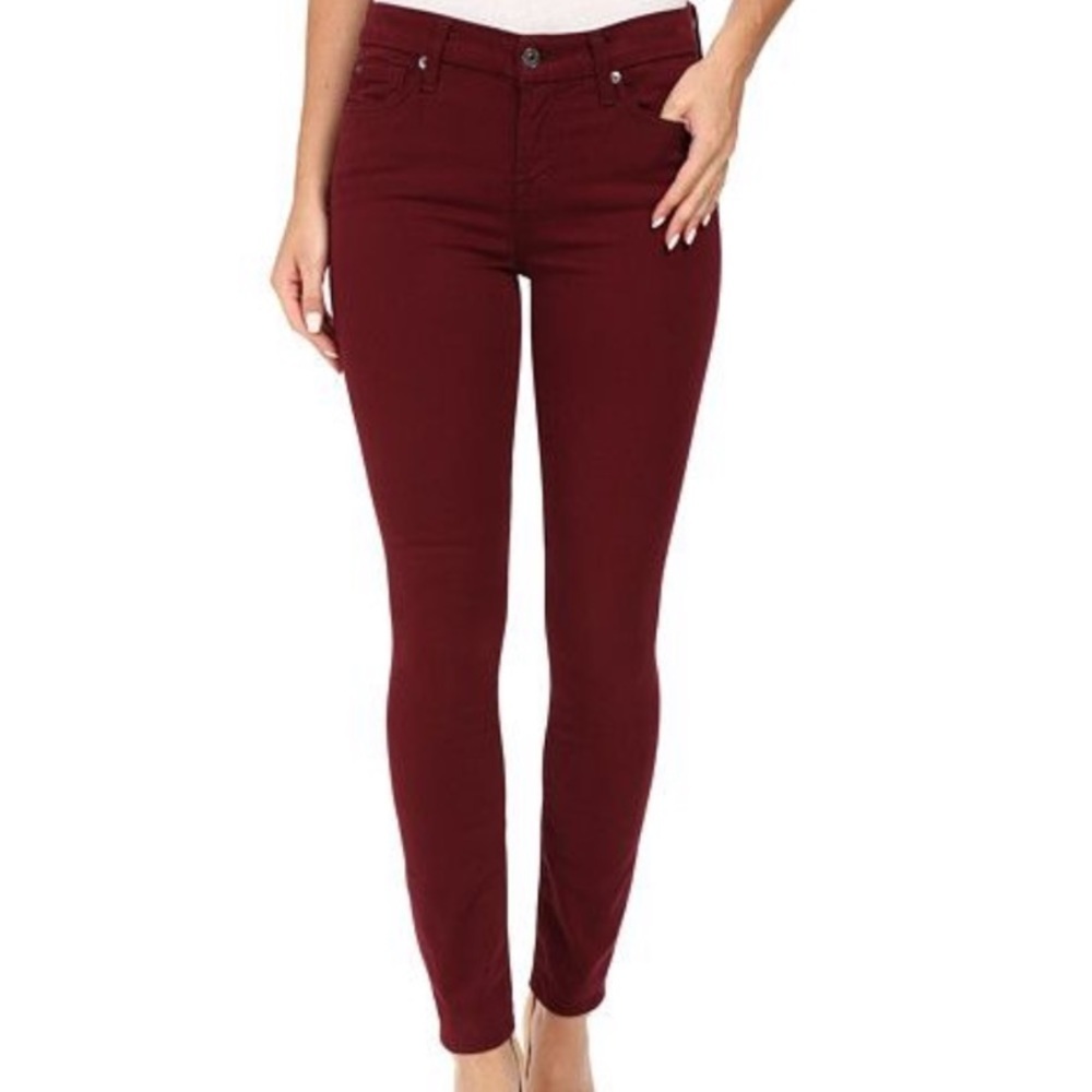 7 For  All Mankind The Skinny Jeans, Cranberry size 28